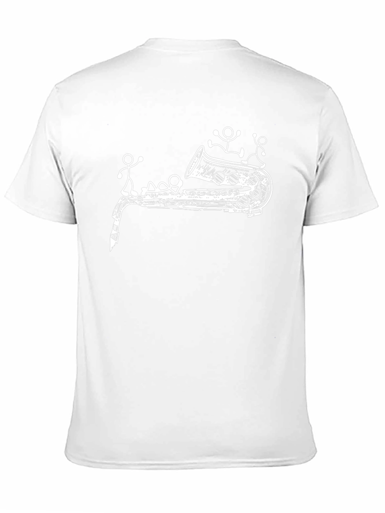 Saxophone Stick Figure Graphic Tee