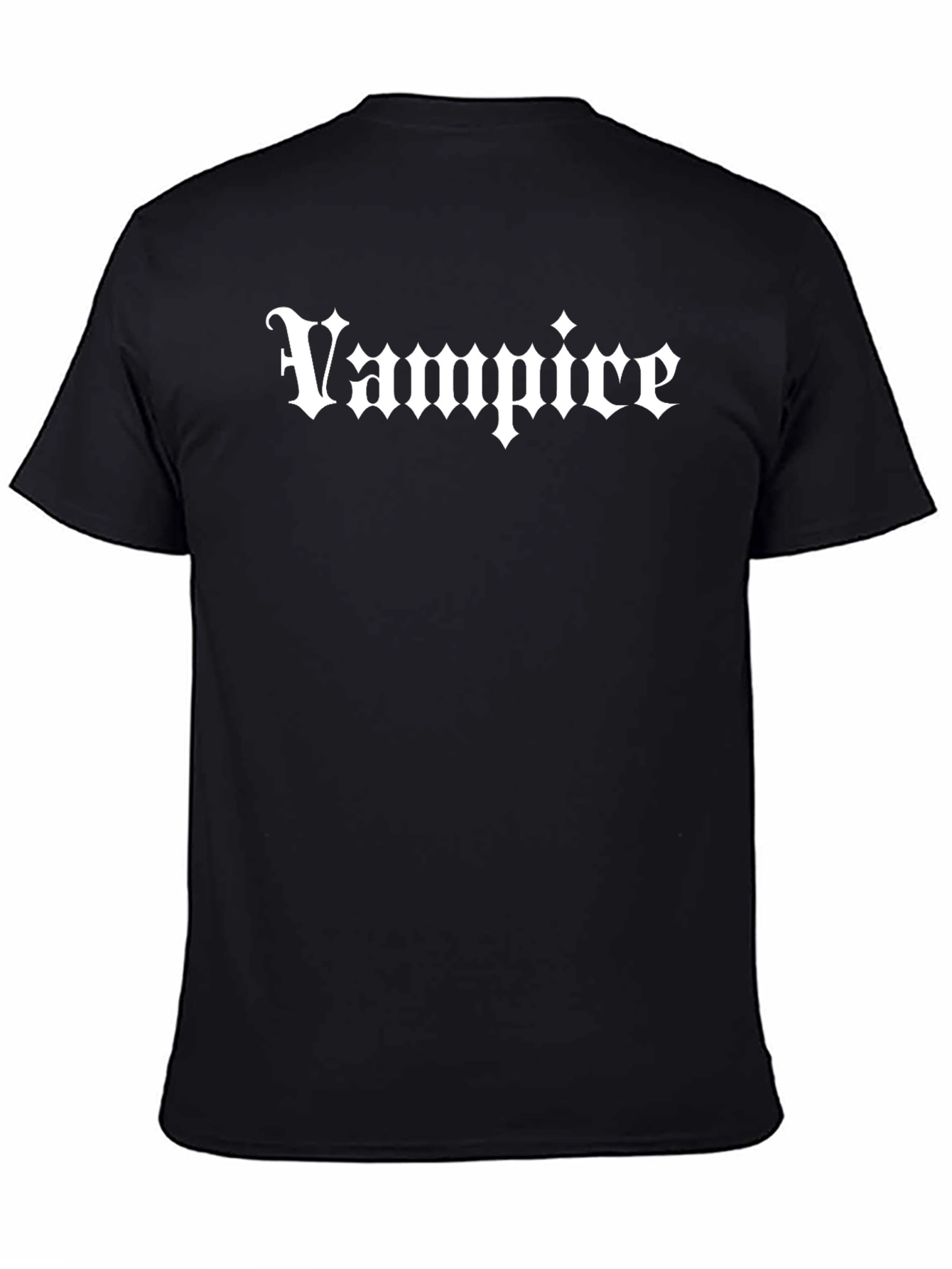 Vampire Gothic Tee - Black Cotton Graphic T-Shirt