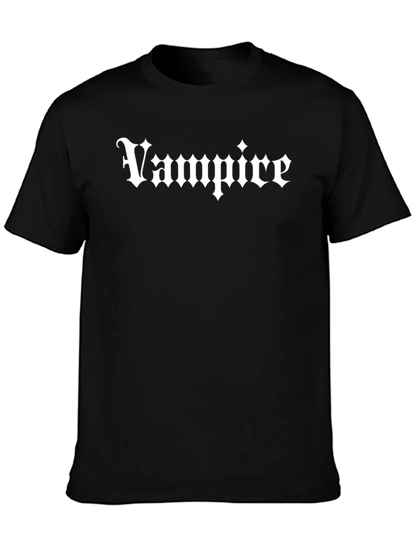 Vampire Gothic Tee - Black Cotton Graphic T-Shirt