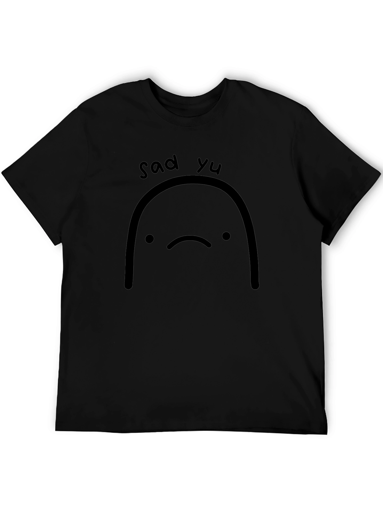 Sad Yu Black T-Shirt Graphic Tee