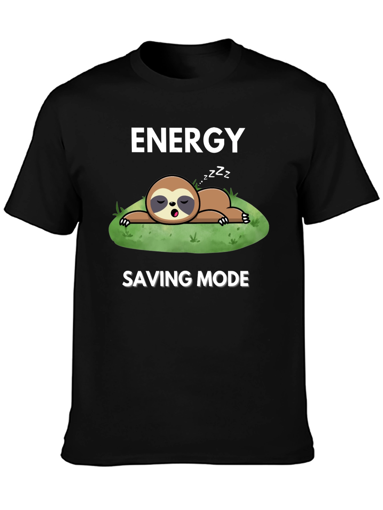 Energy Saving Mode Sloth Graphic T-Shirt