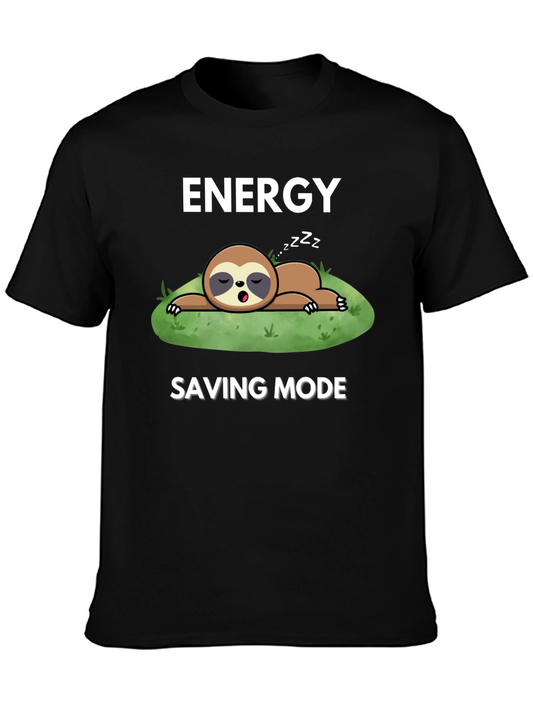 Energy Saving Mode Sloth Graphic T-Shirt