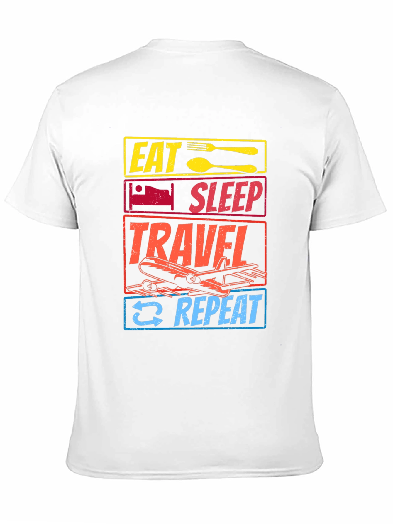 Eat Sleep Travel Repeat Graphic T-Shirt