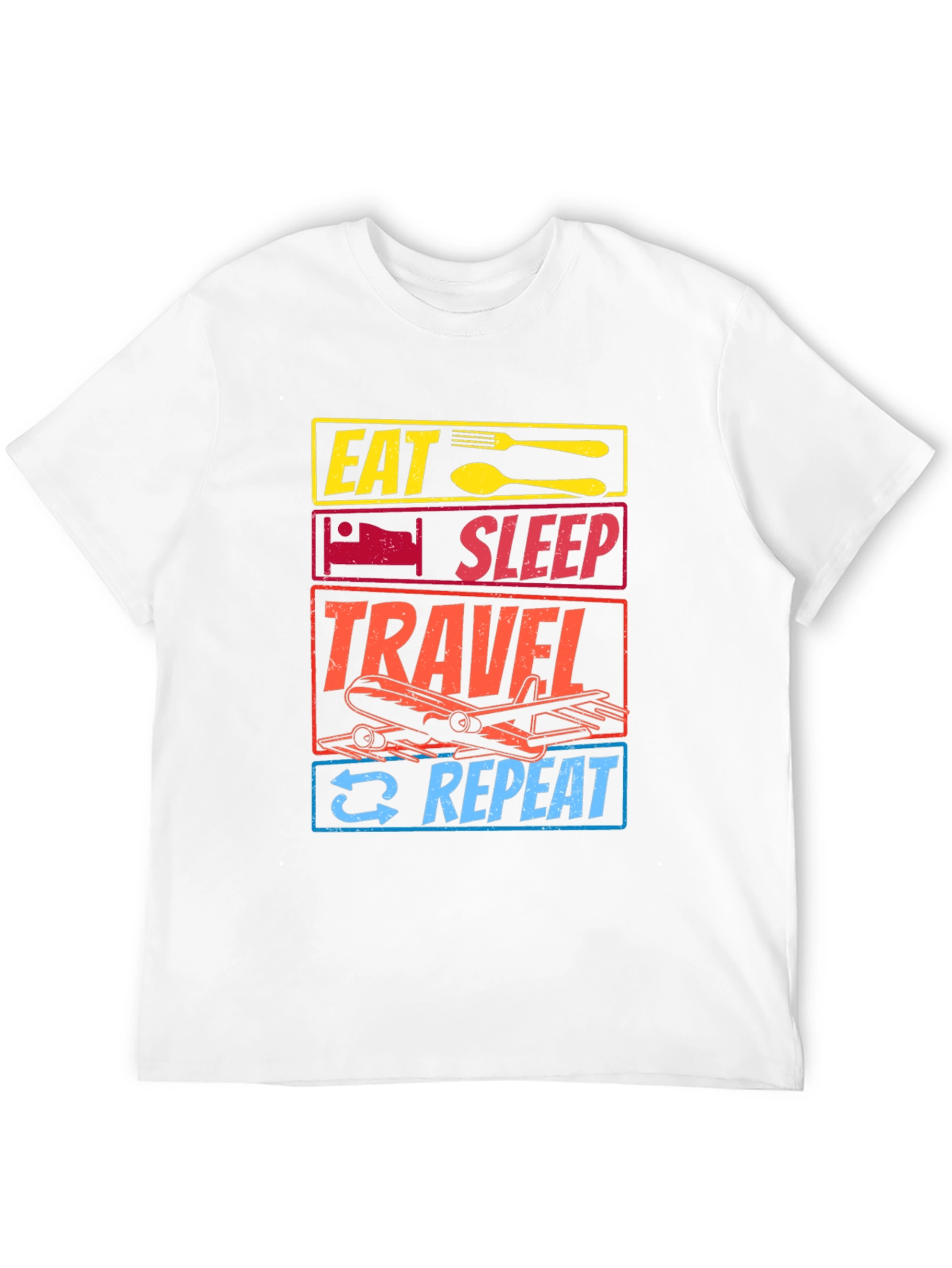 Eat Sleep Travel Repeat Graphic T-Shirt