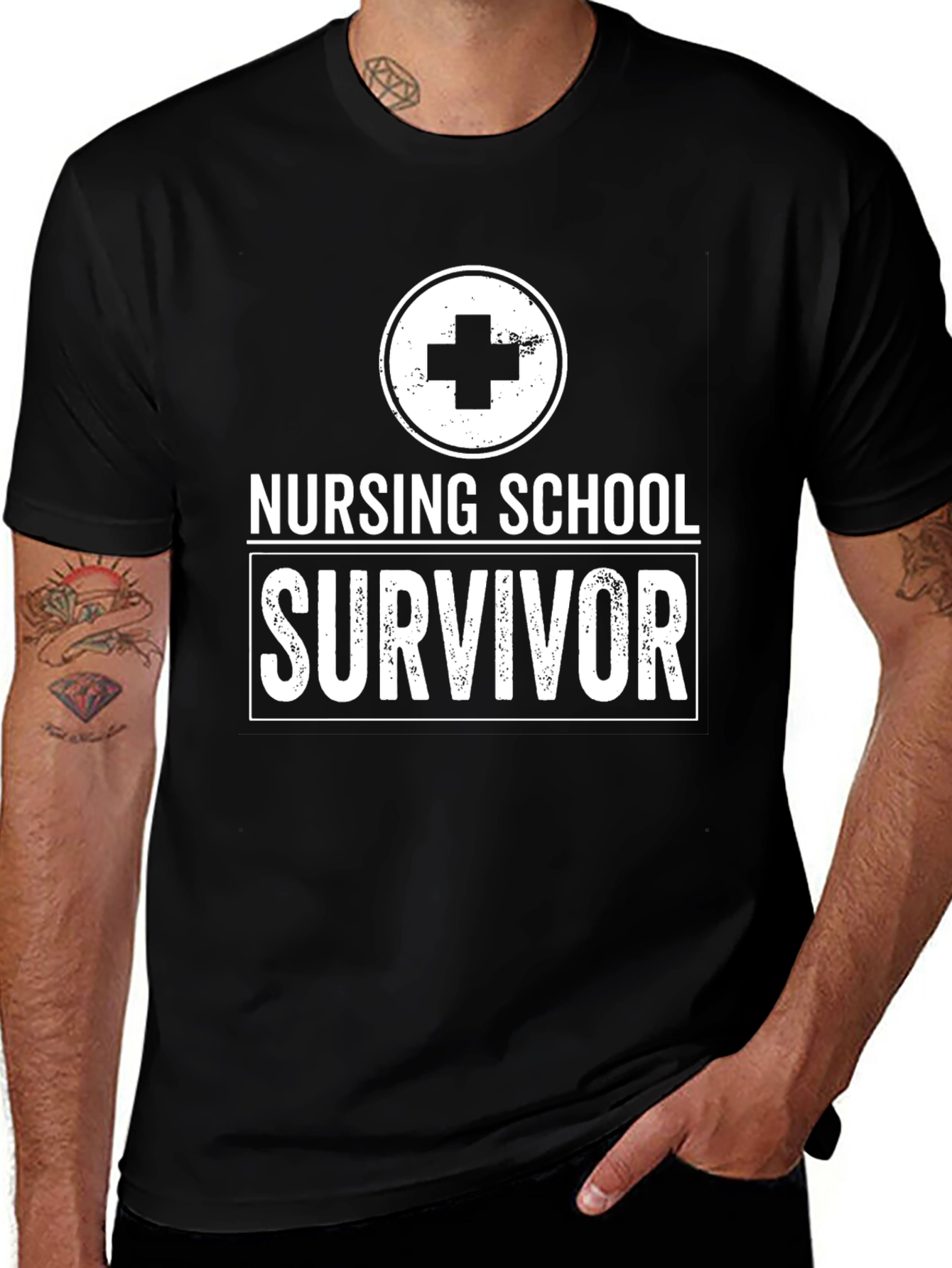 Nursing School Survivor Graphic Tee
