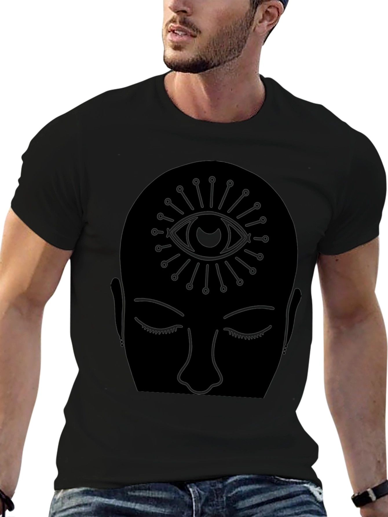 Third Eye Meditation Graphic Tee - Black
