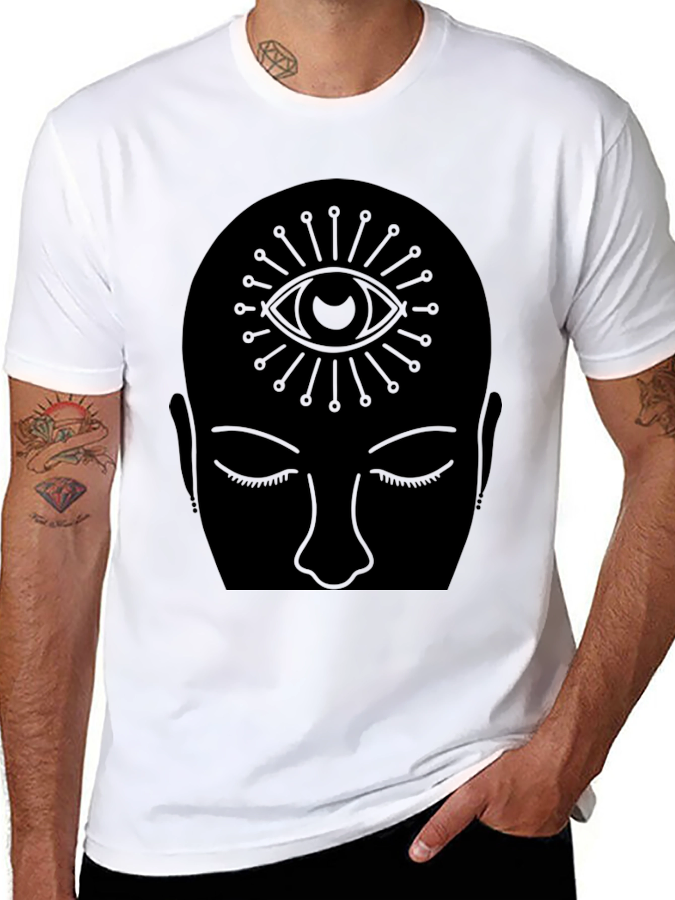 Third Eye Meditation Graphic Tee - Black