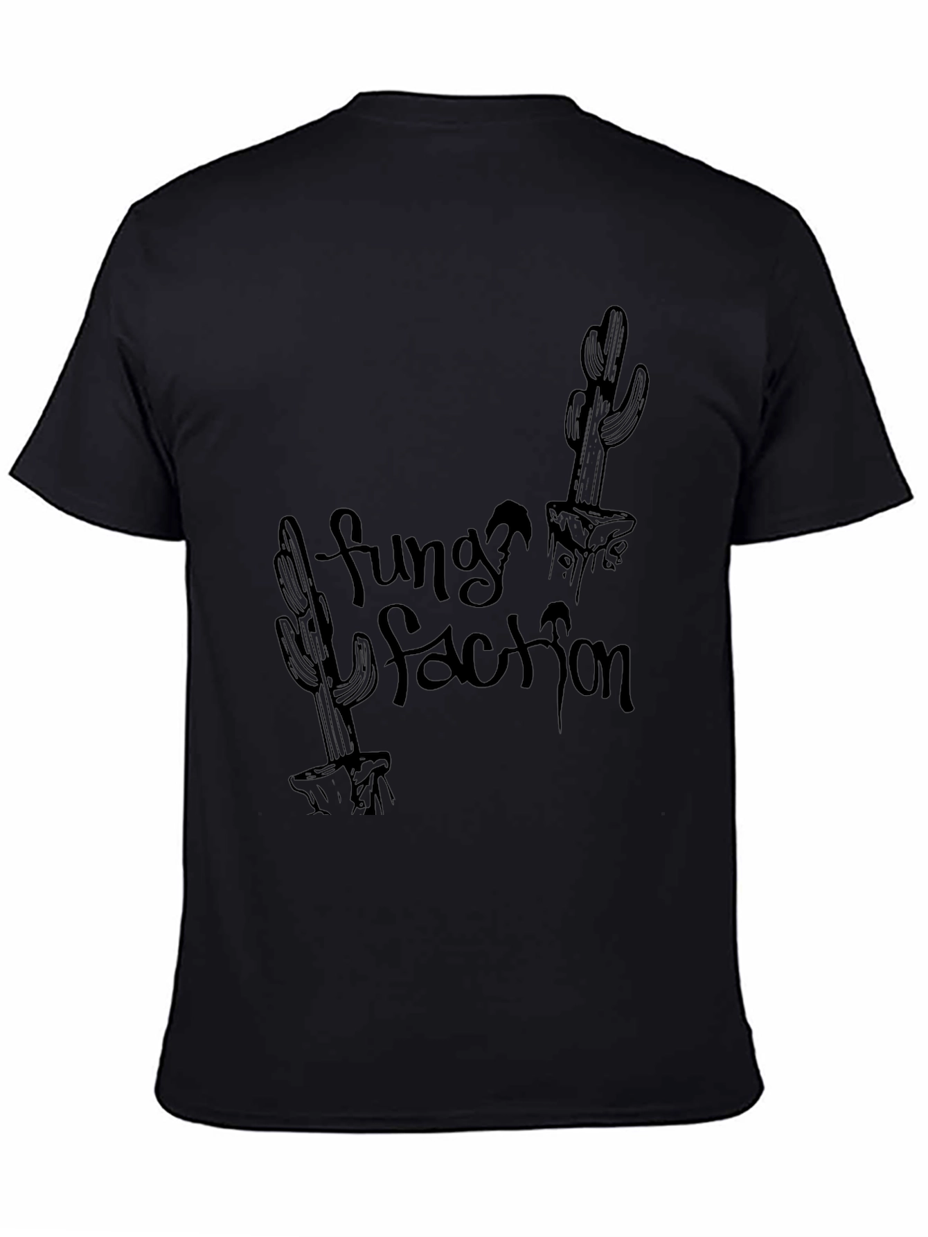 Funky Faction Cactus Graphic Black Tee