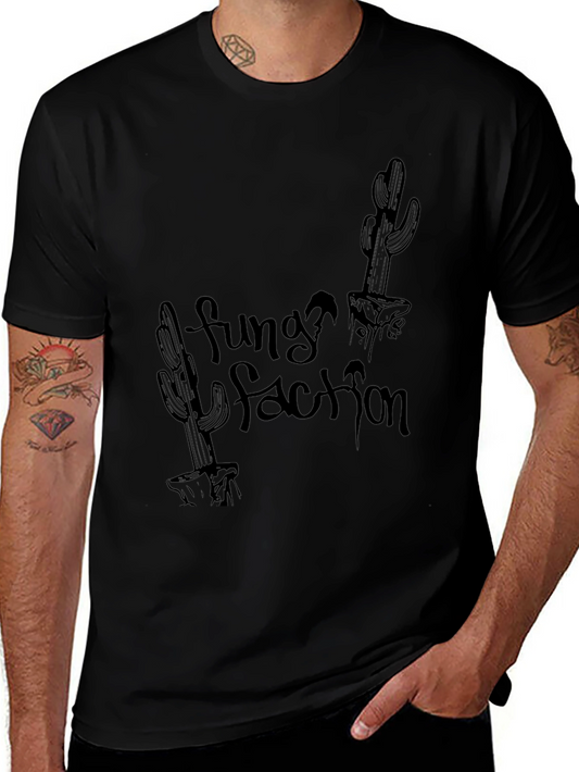 Funky Faction Cactus Graphic Black Tee