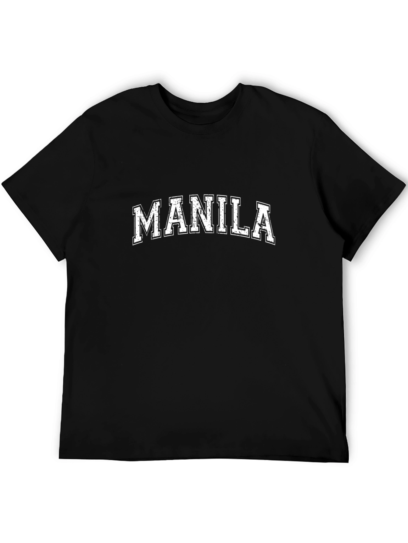 Manila Graphic Print Black T-Shirt