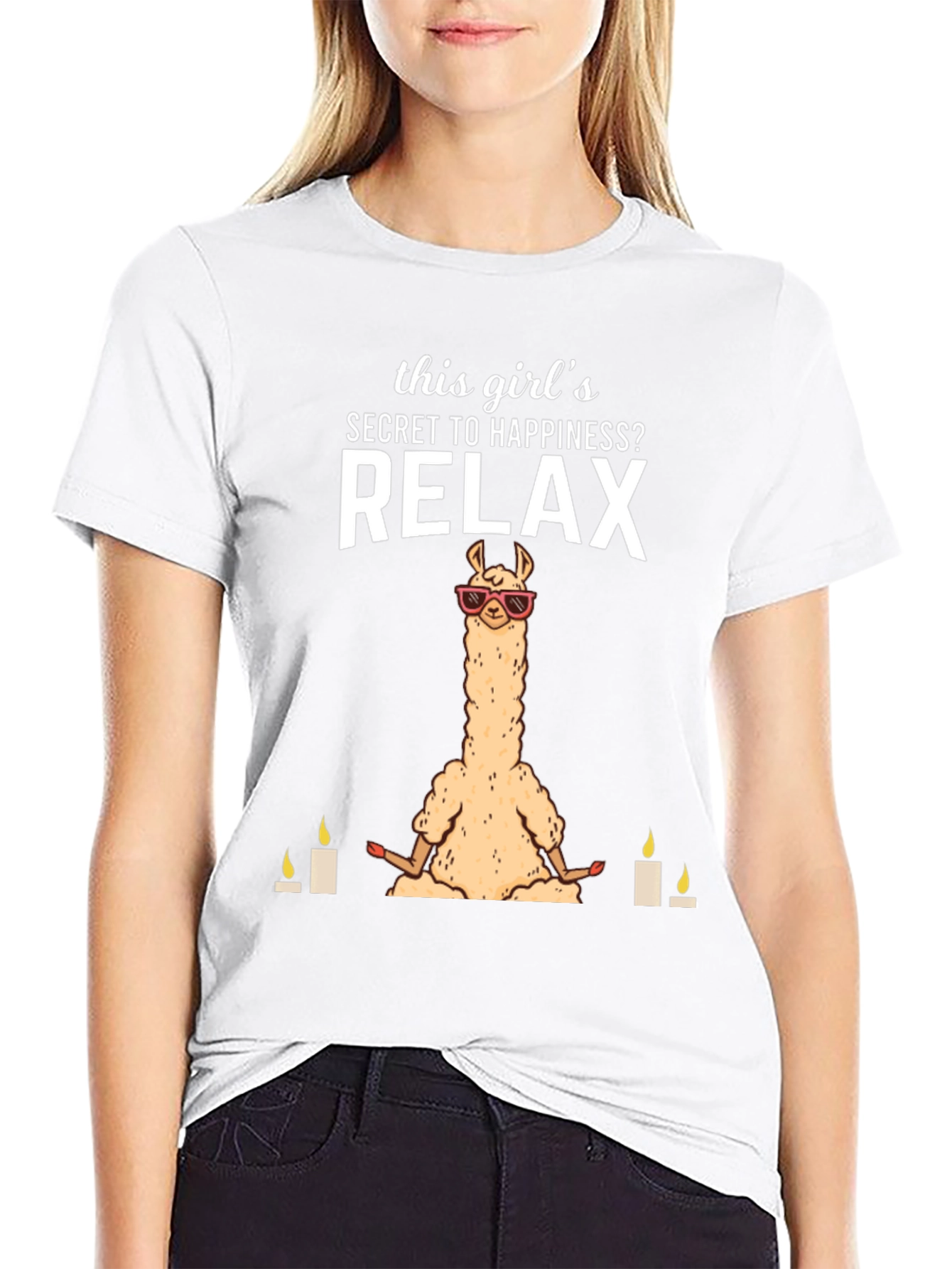 Relax Llama T-Shirt - Meditation & Happiness