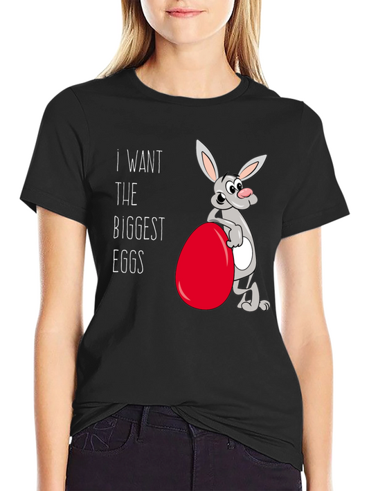 Funny Easter Bunny T-Shirt - Biggest Eggs!