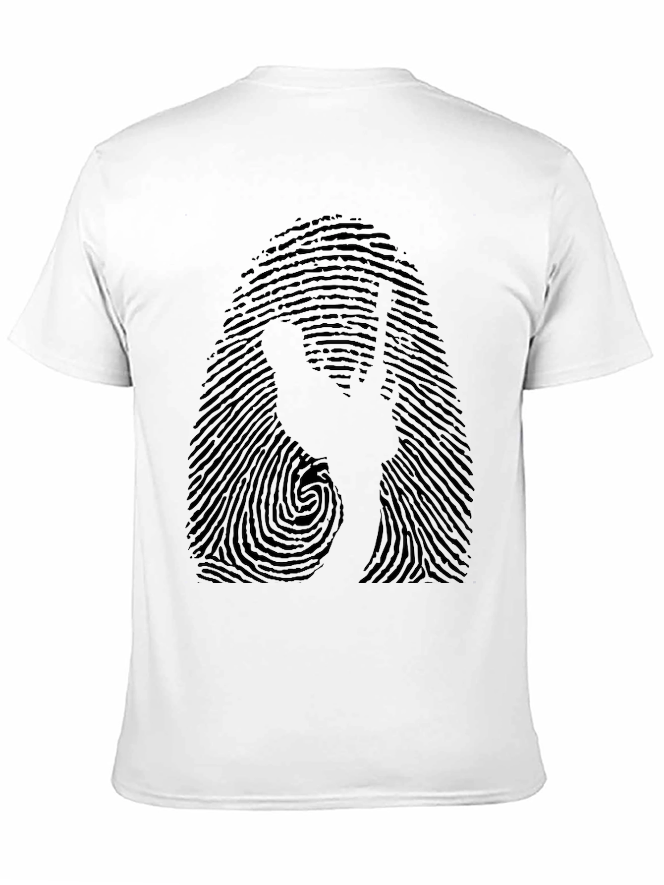 Fingerprint Peace Sign Graphic T-Shirt