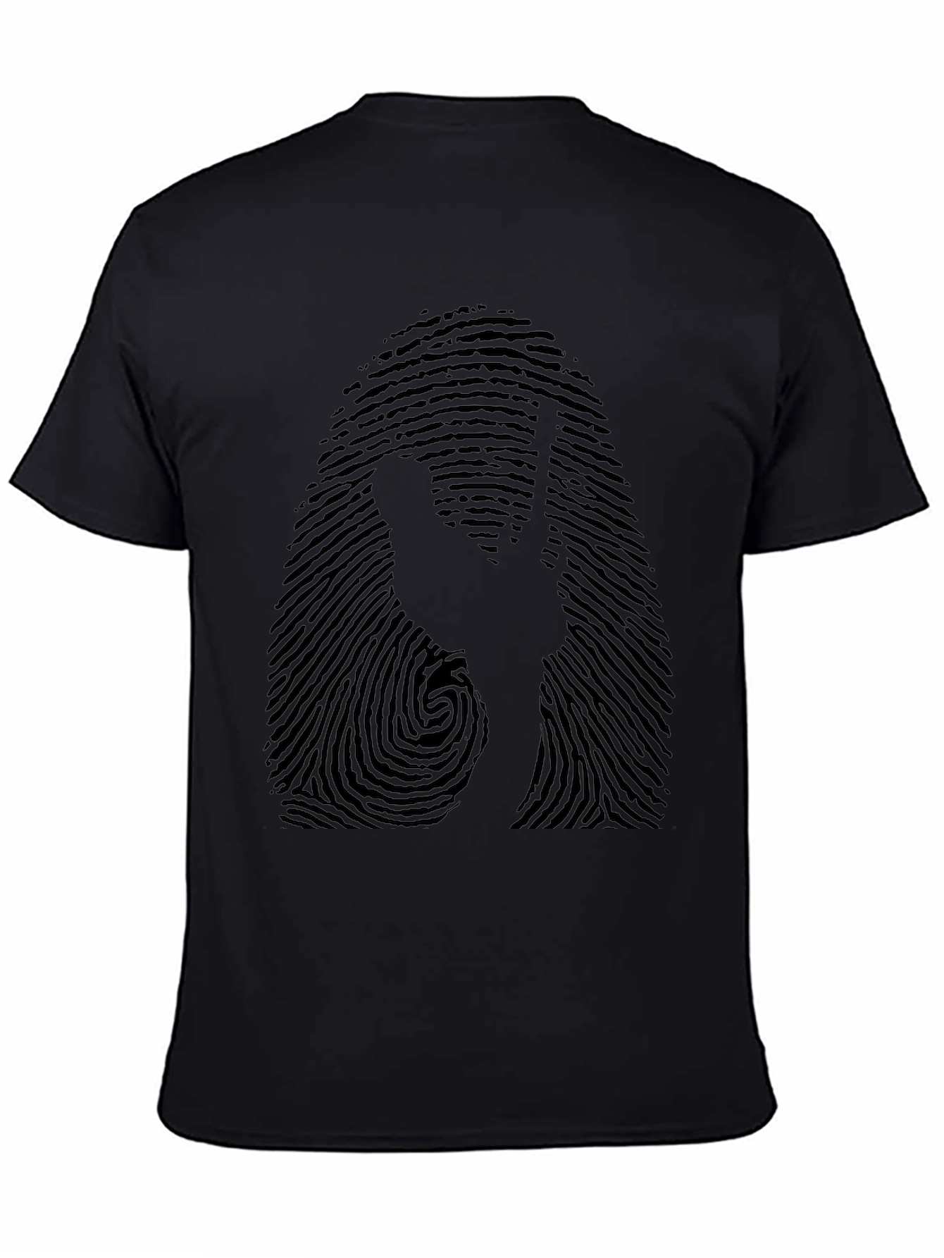 Fingerprint Peace Sign Graphic T-Shirt