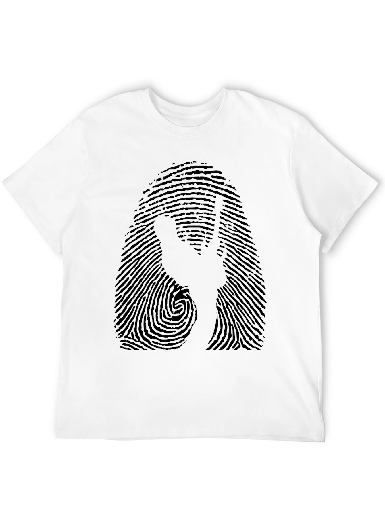 Fingerprint Peace Sign Graphic T-Shirt