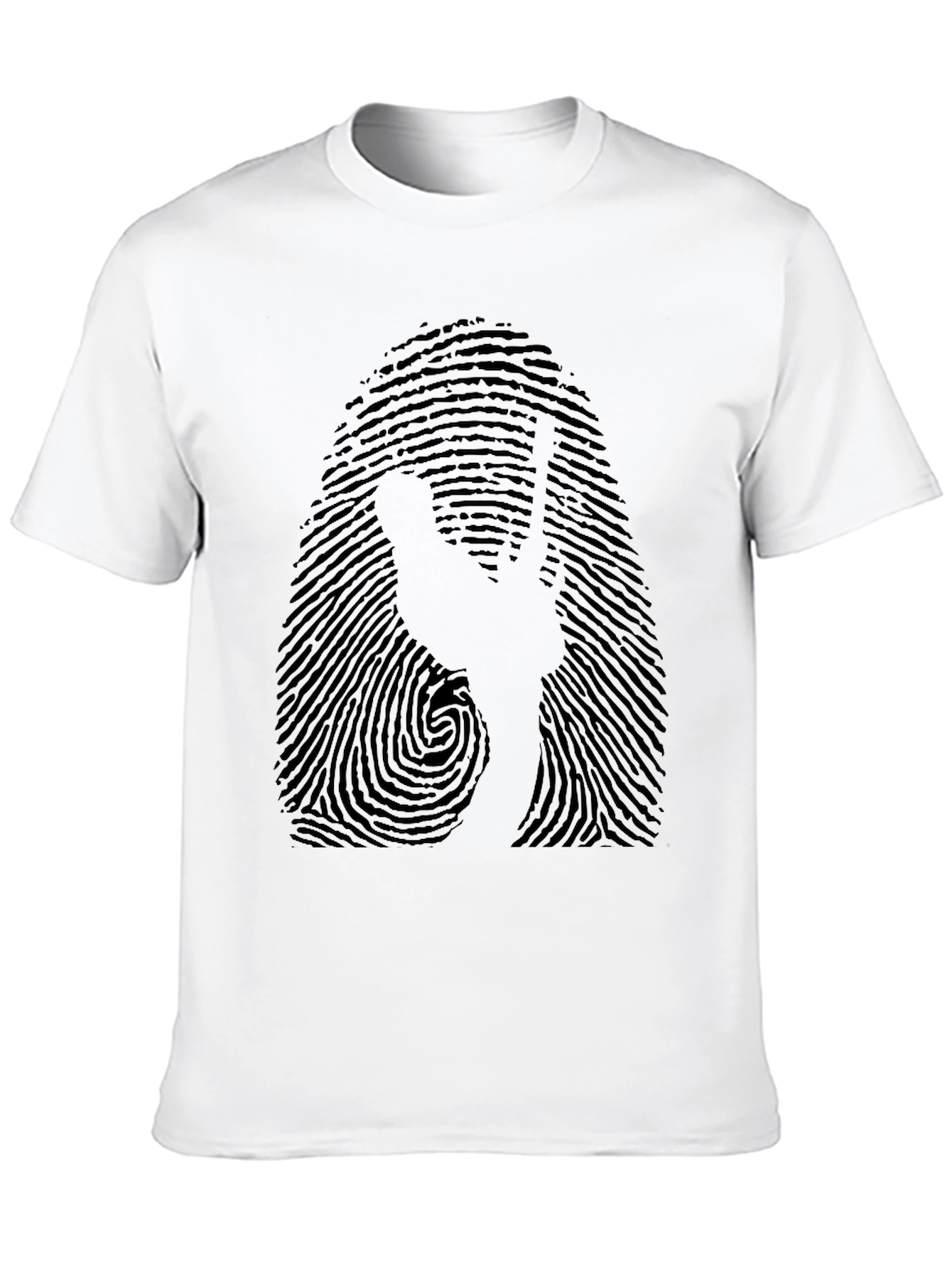 Fingerprint Peace Sign Graphic T-Shirt