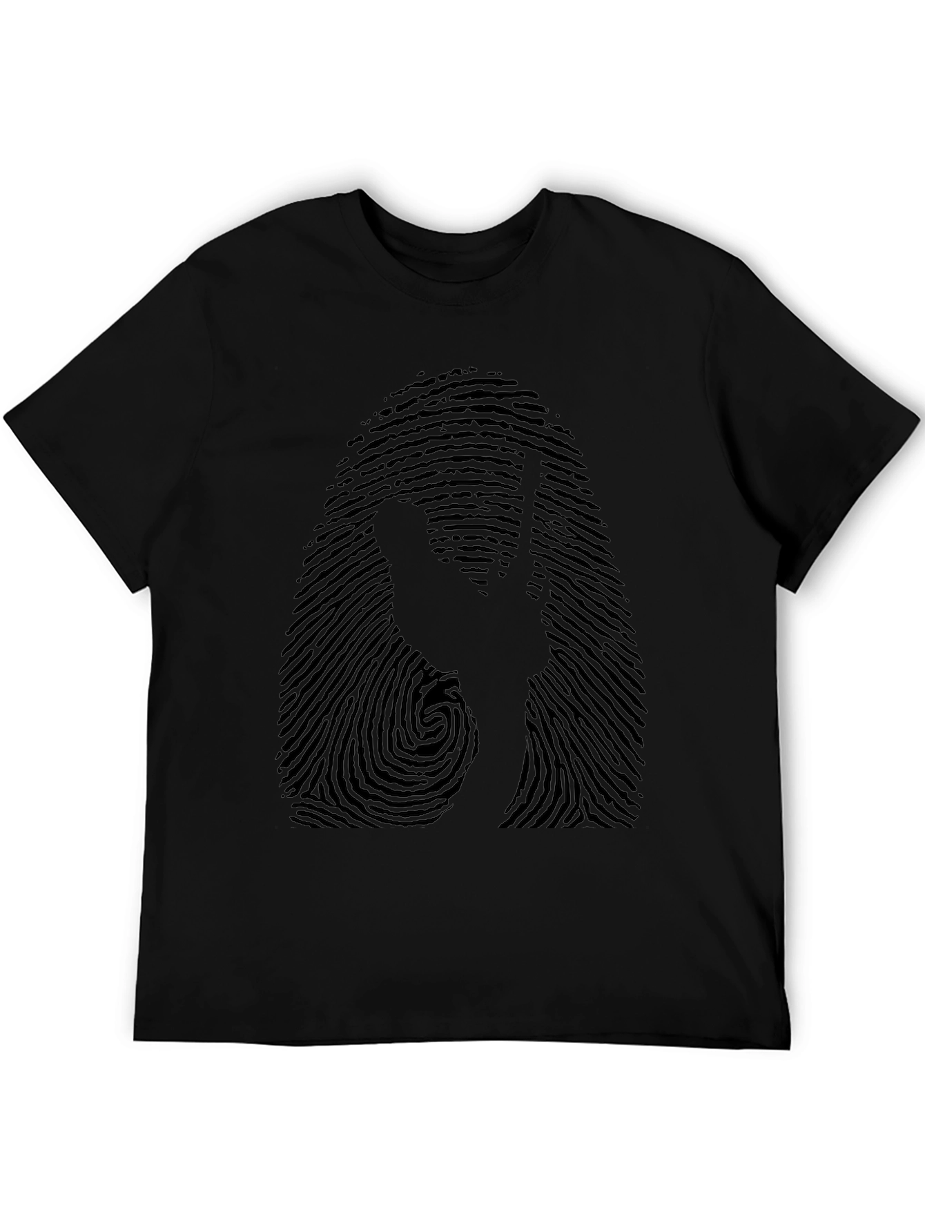Fingerprint Peace Sign Graphic T-Shirt