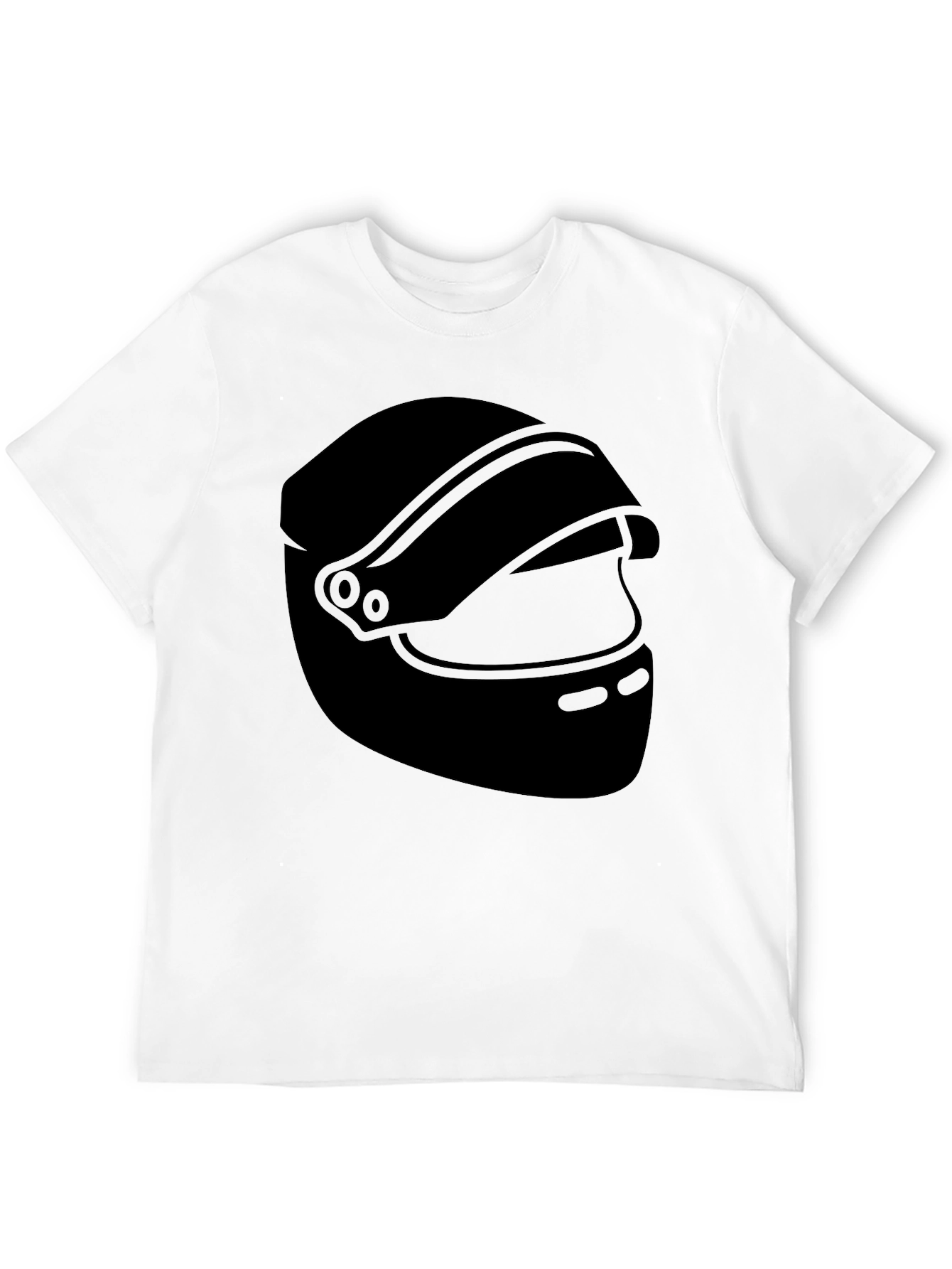 Black Helmet Graphic Tee - Racer Style