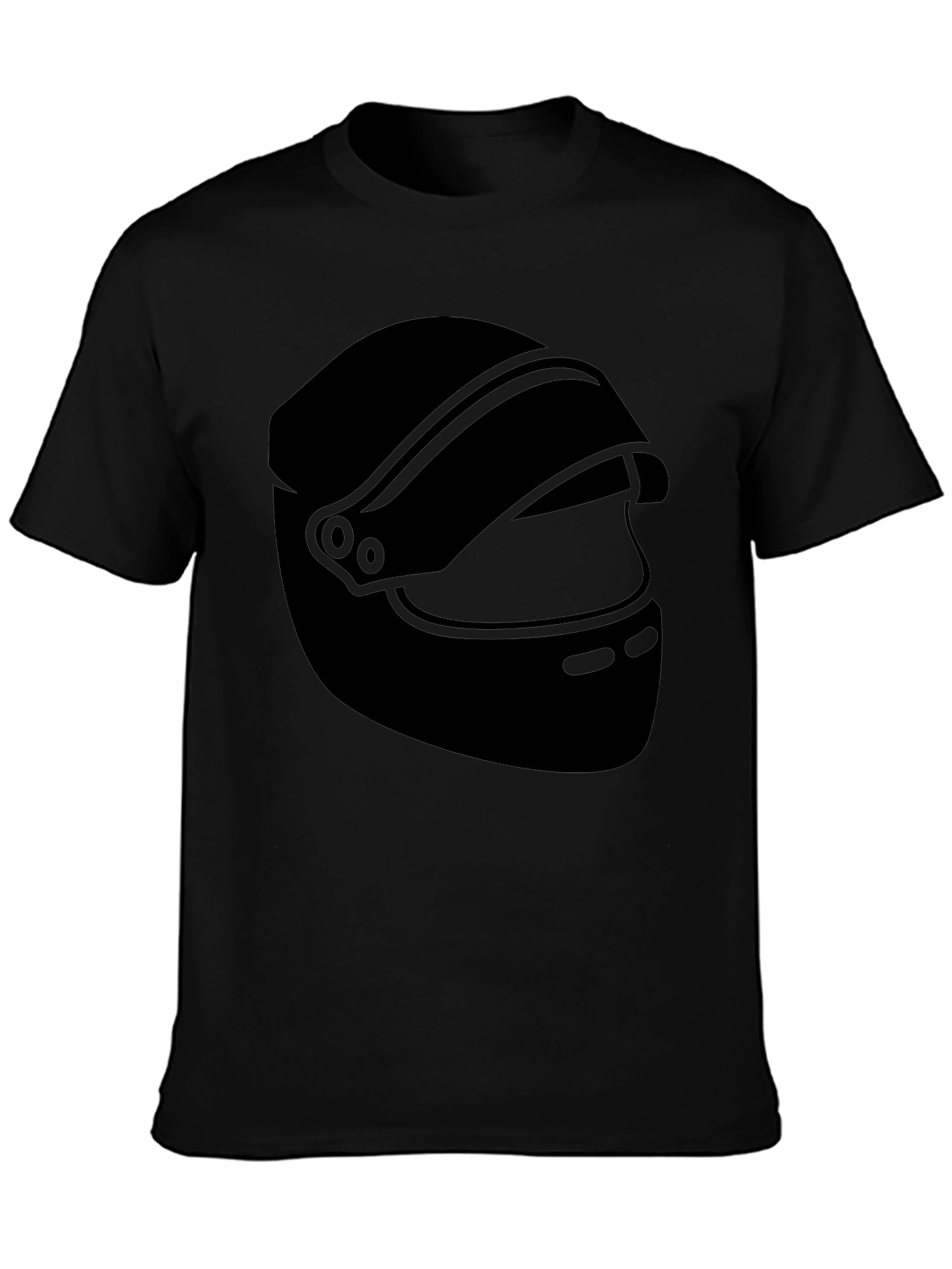 Black Helmet Graphic Tee - Racer Style