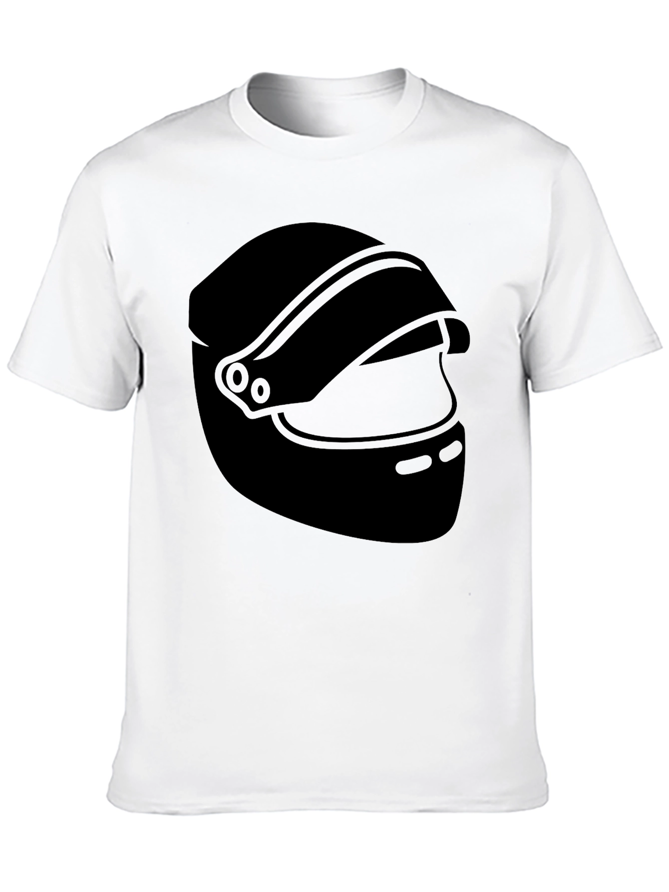 Black Helmet Graphic Tee - Racer Style