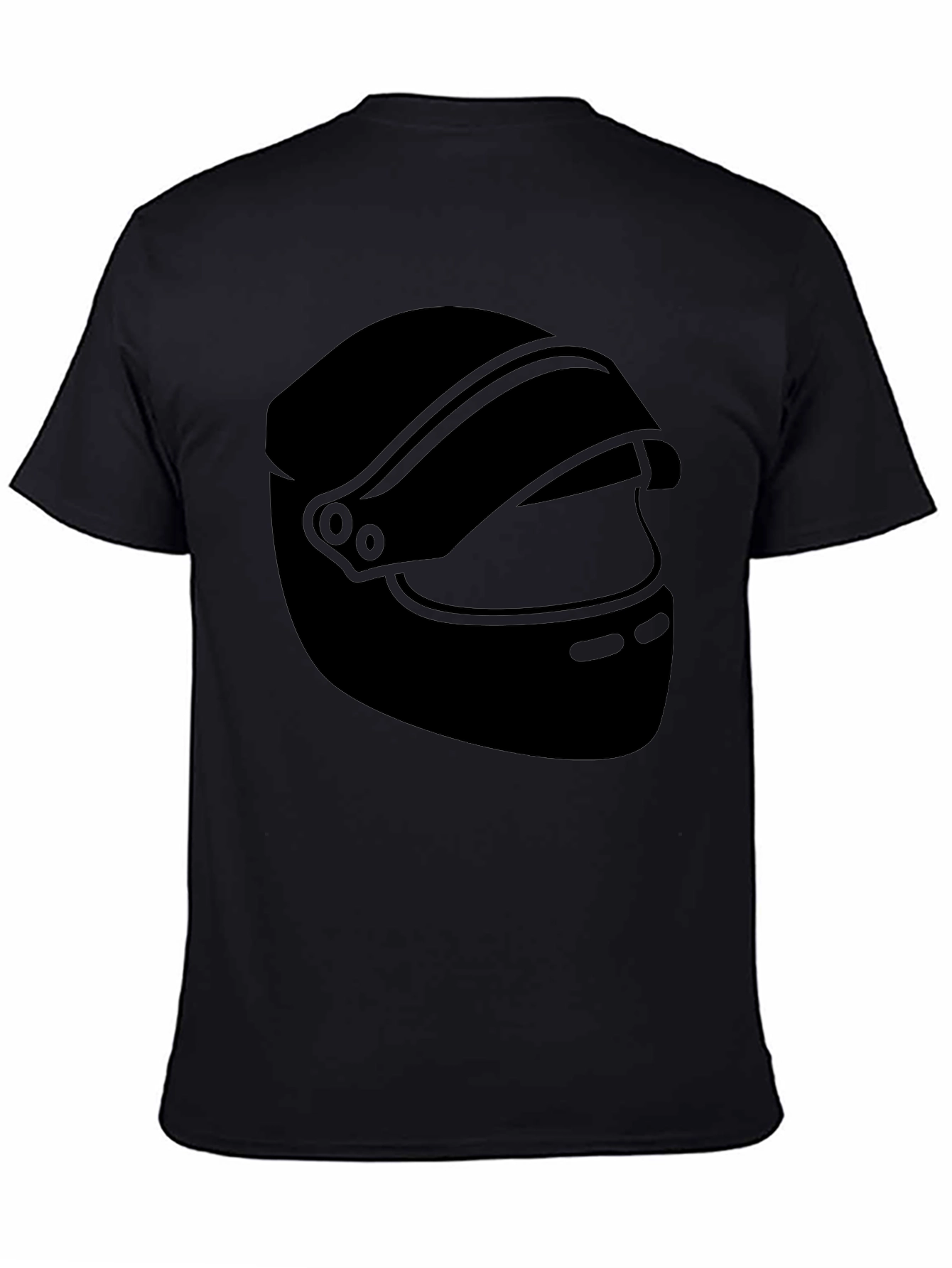 Black Helmet Graphic Tee - Racer Style