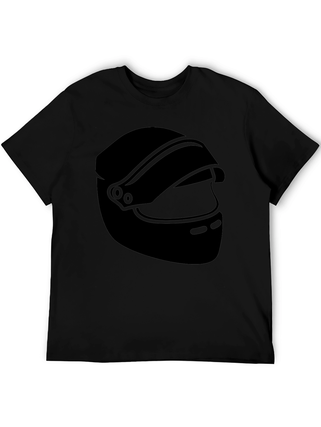 Black Helmet Graphic Tee - Racer Style