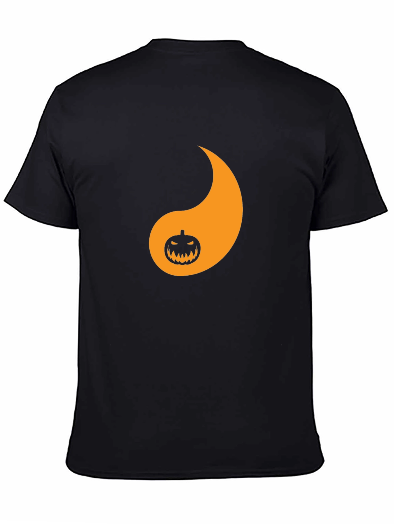 Halloween Pumpkin Paisley Black T-Shirt