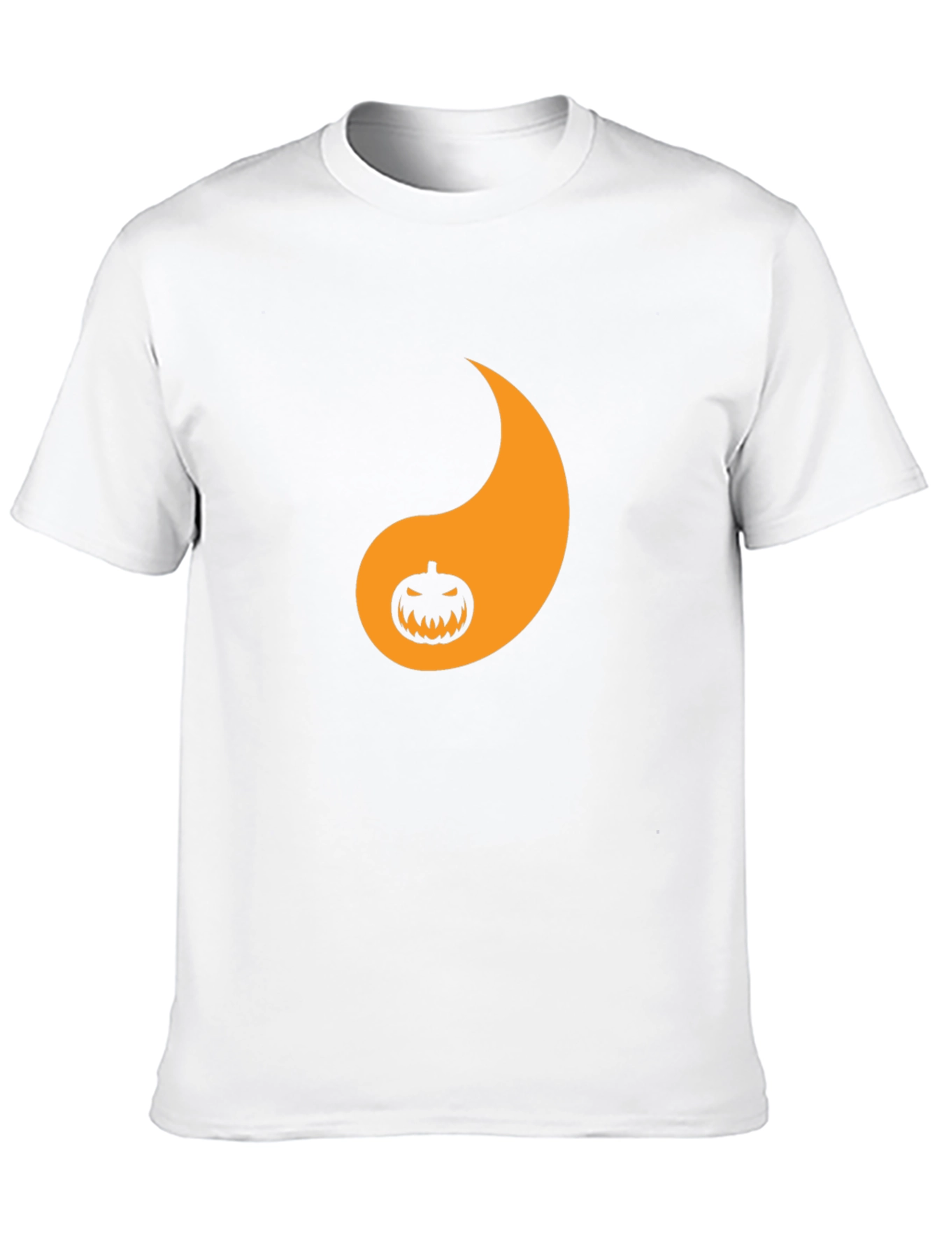 Halloween Pumpkin Paisley Black T-Shirt