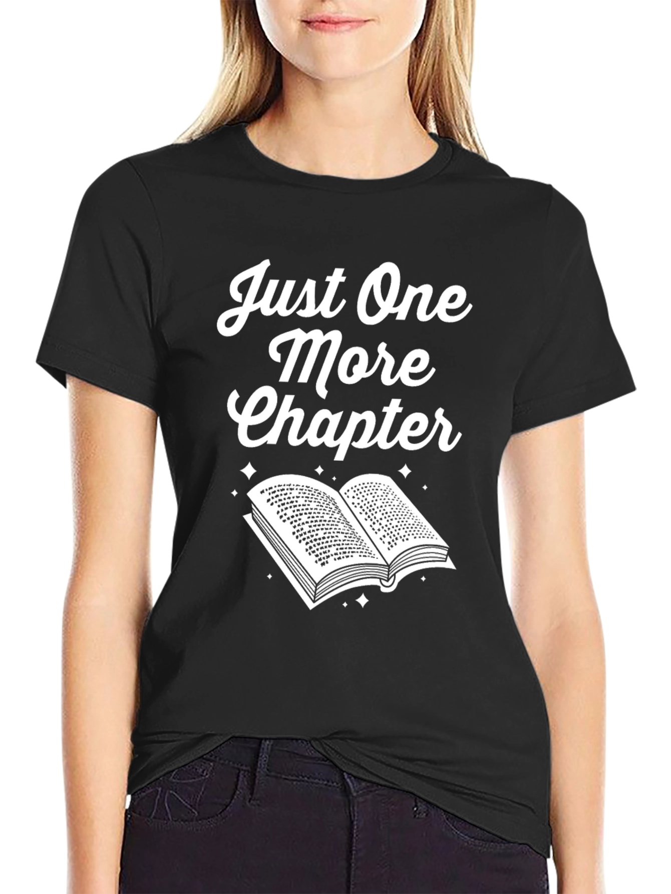 Just One More Chapter Black Graphic T-Shirt