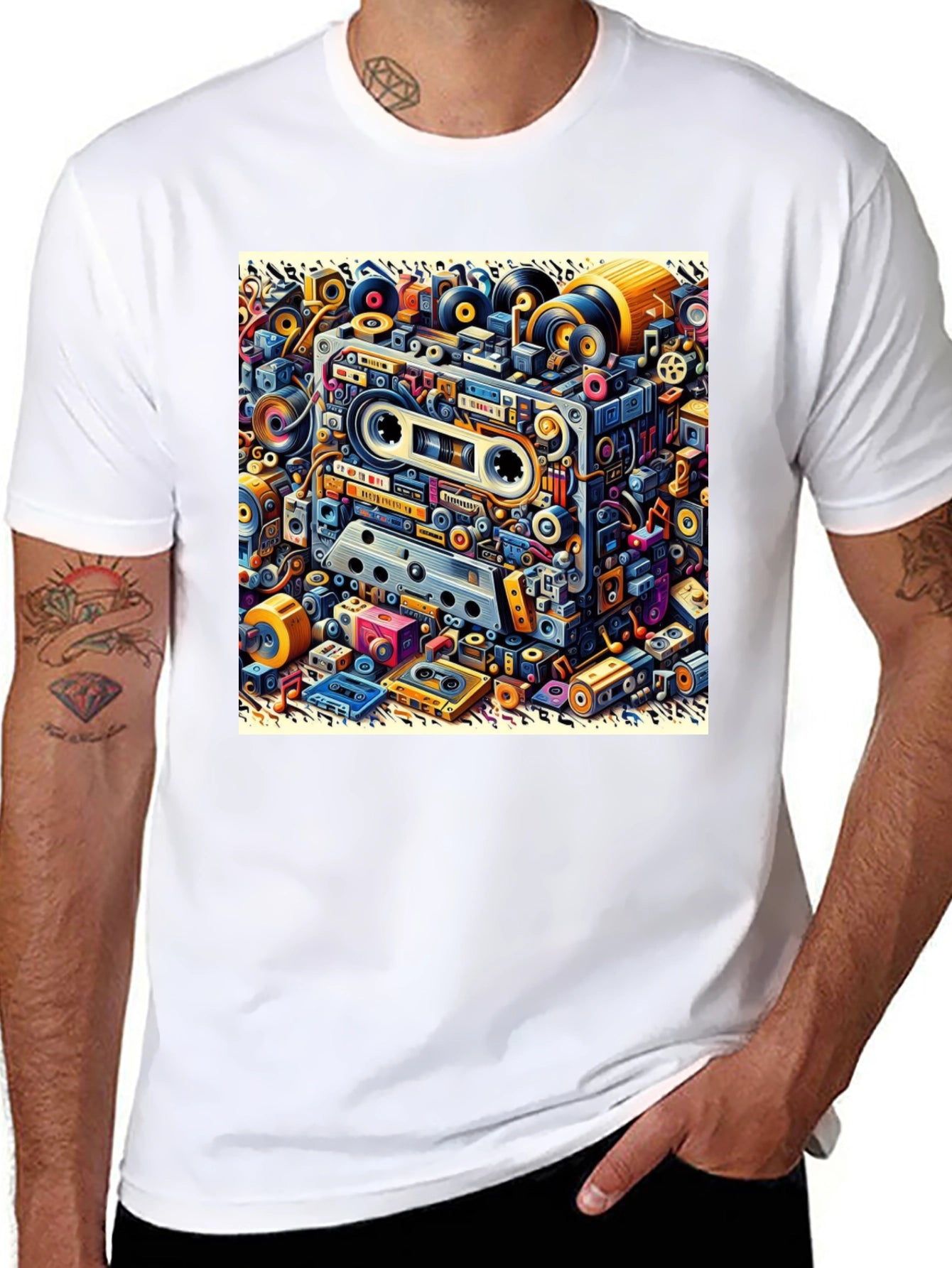 Retro Cassette Tape Graphic T-Shirt