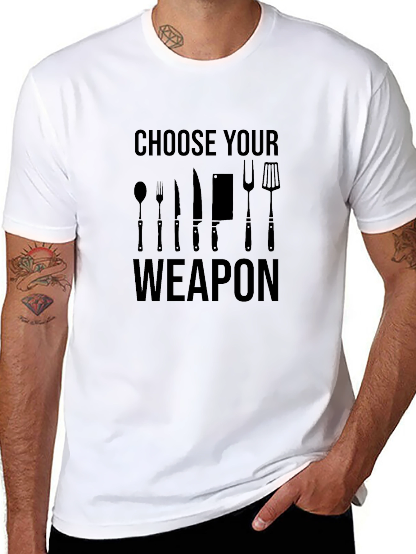 Choose Your Weapon BBQ T-Shirt - Grilling Chef