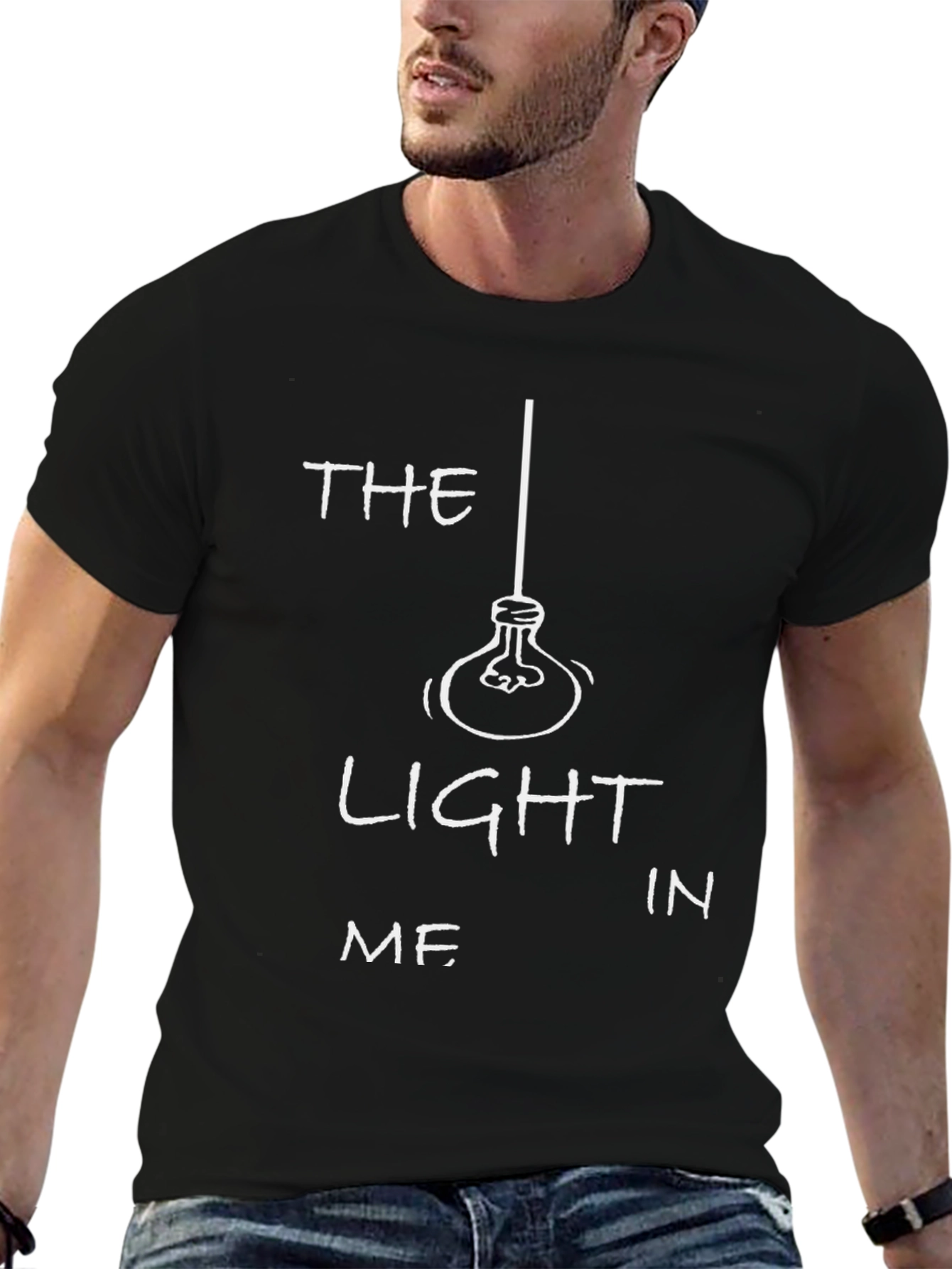 The Light In Me Graphic T-Shirt - Black
