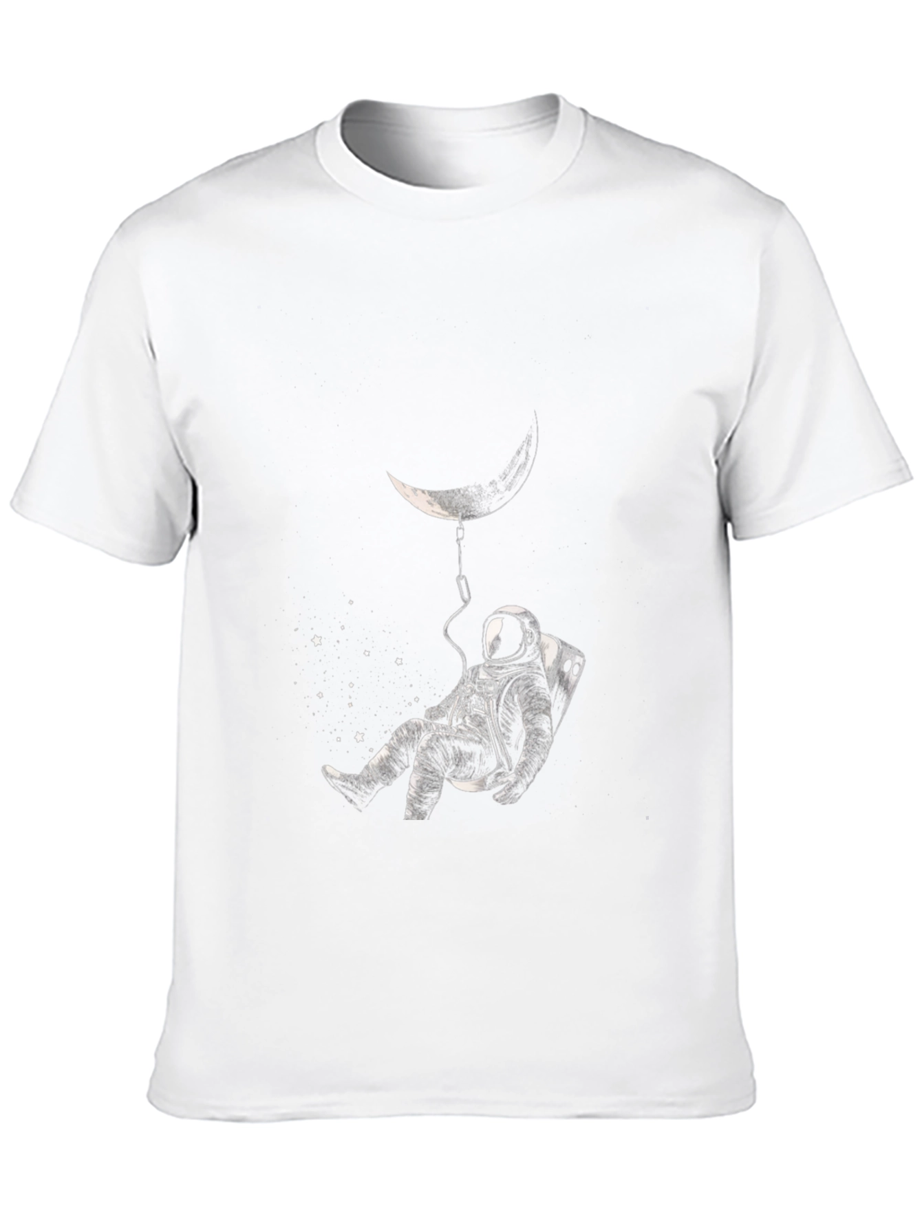 Astronaut Moon T-Shirt - Black Space Graphic Tee