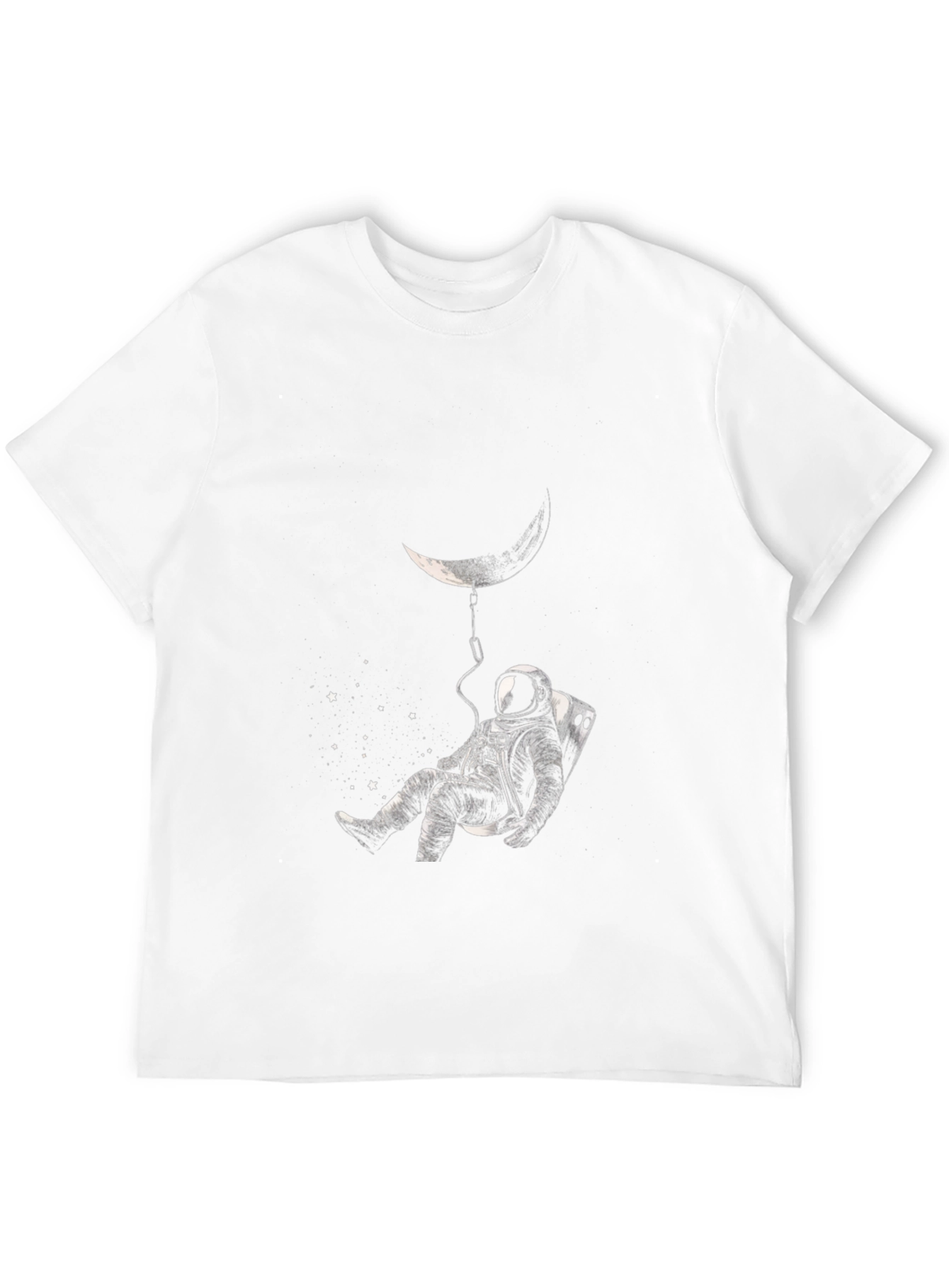 Astronaut Moon T-Shirt - Black Space Graphic Tee