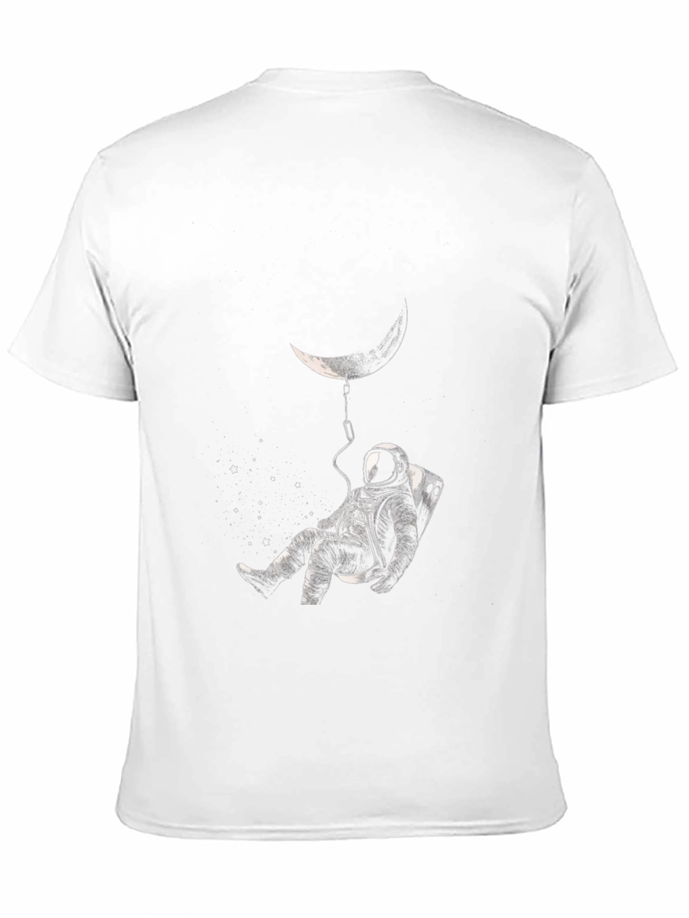 Astronaut Moon T-Shirt - Black Space Graphic Tee