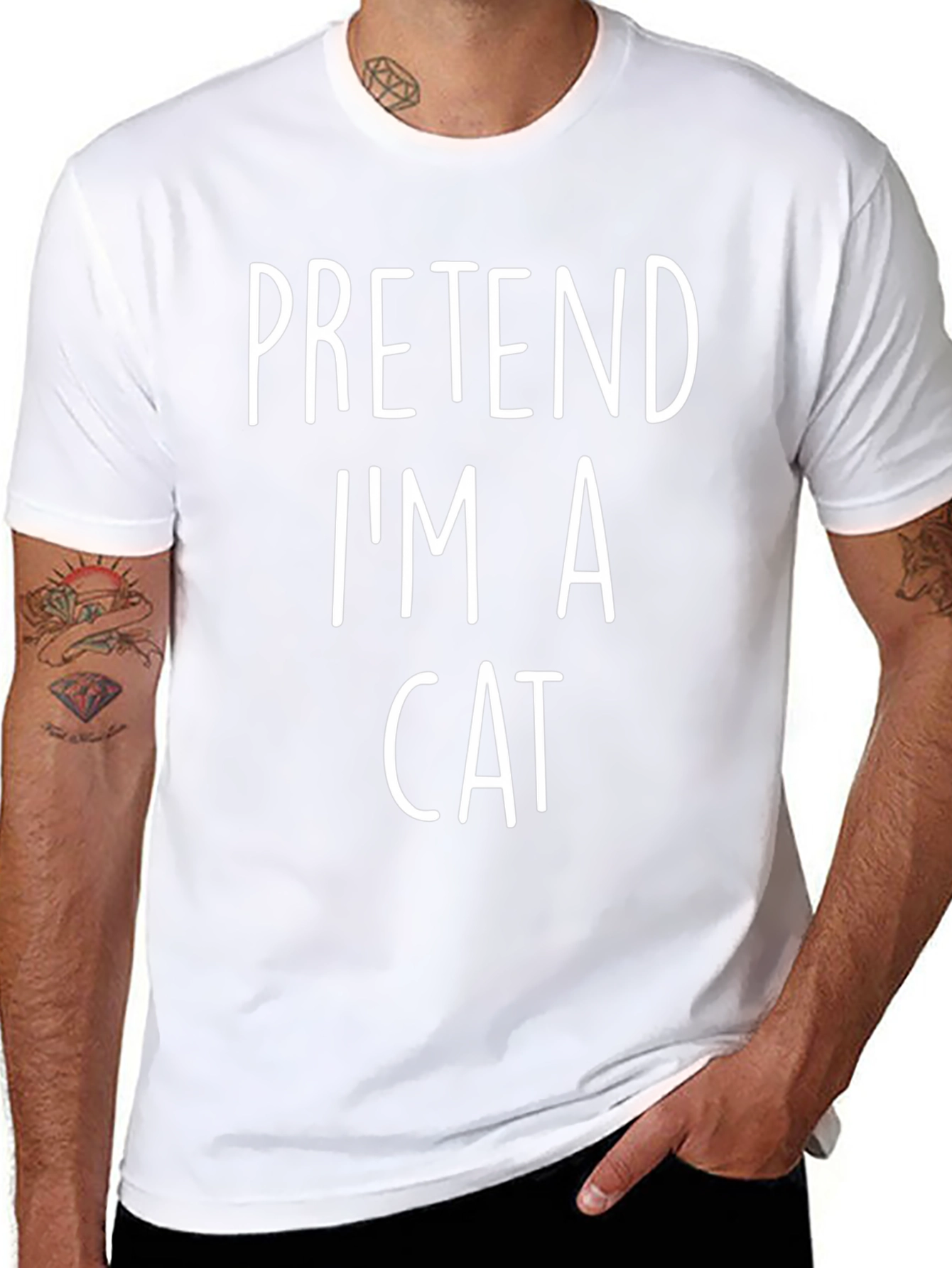 Pretend Im A Cat T-Shirt - Funny Costume Tee