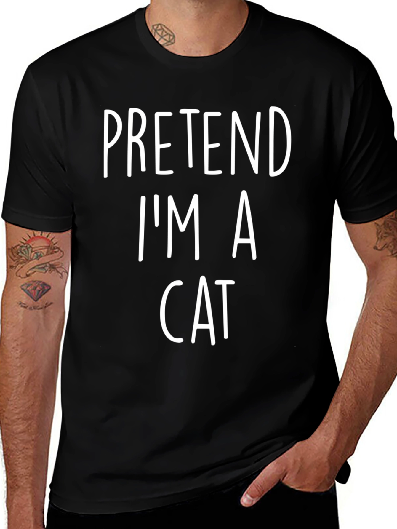 Pretend Im A Cat T-Shirt - Funny Costume Tee