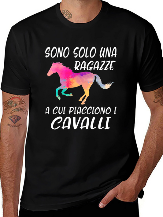Sono Solo Una Ragazza T-Shirt - Horse Lover Tee