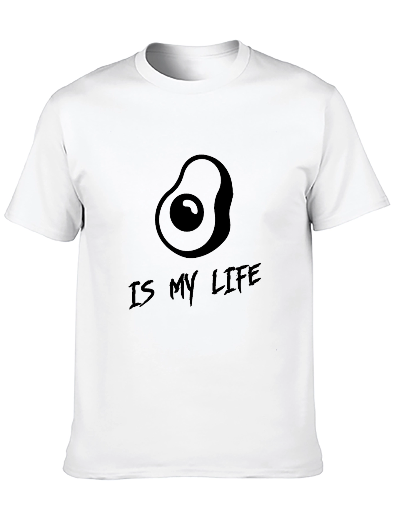 Avocado Is My Life Black Graphic Tee