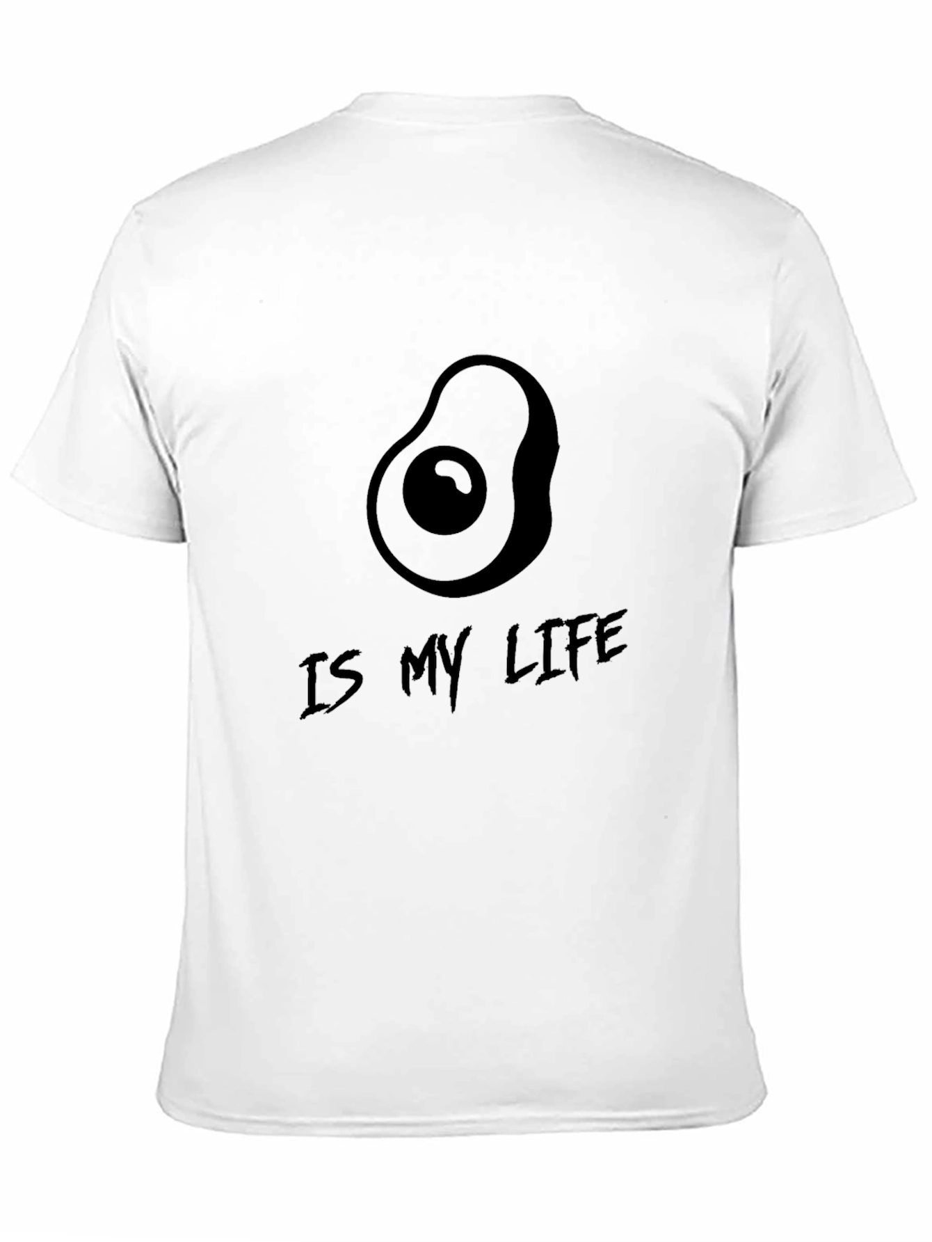 Avocado Is My Life Black Graphic Tee