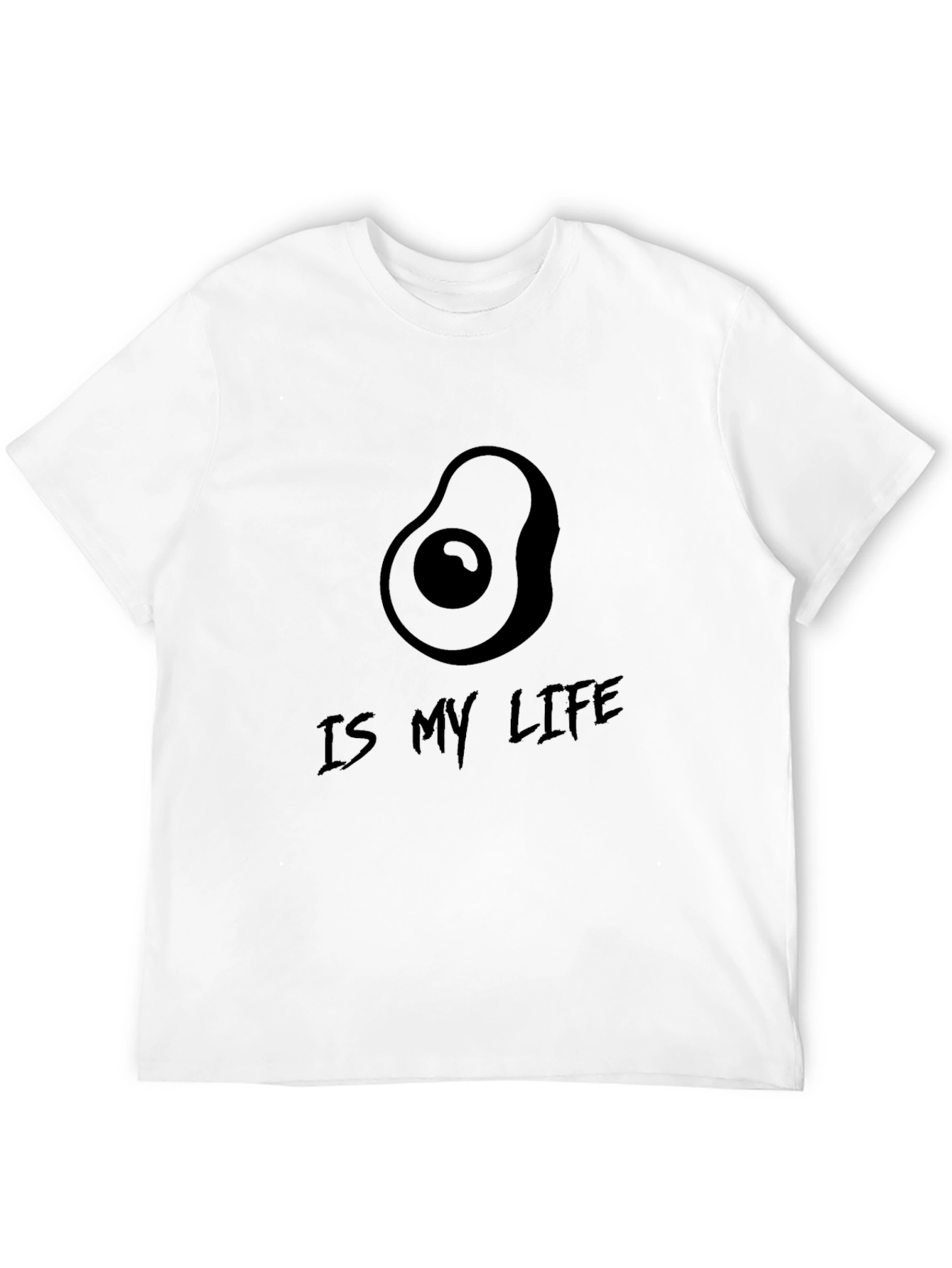 Avocado Is My Life Black Graphic Tee