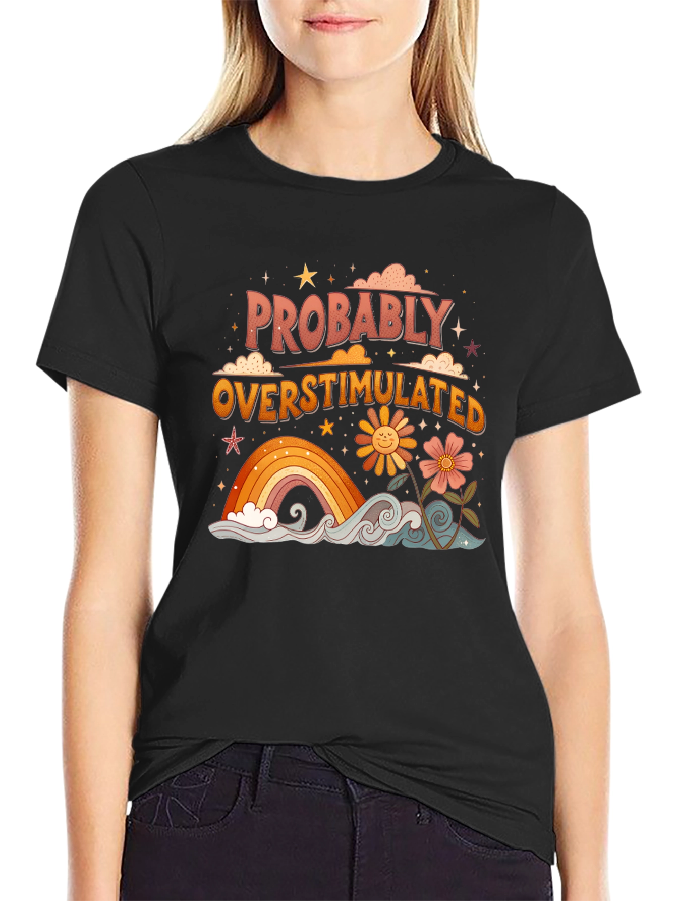Retro Probably Overstimulated Graphic Tee