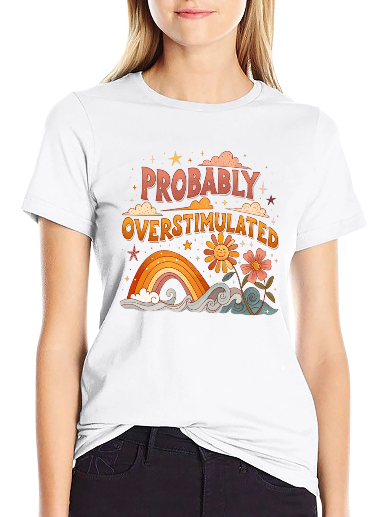 Retro Probably Overstimulated Graphic Tee