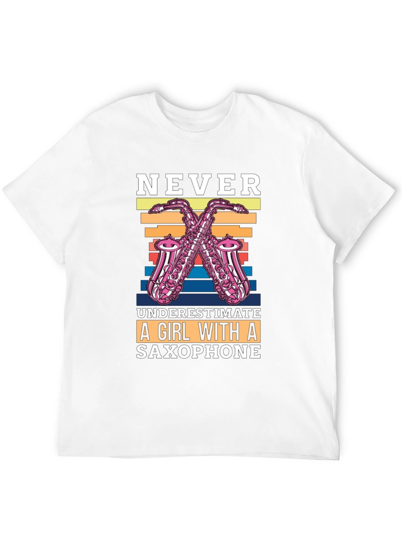 Never Underestimate Saxophone Girl T-Shirt