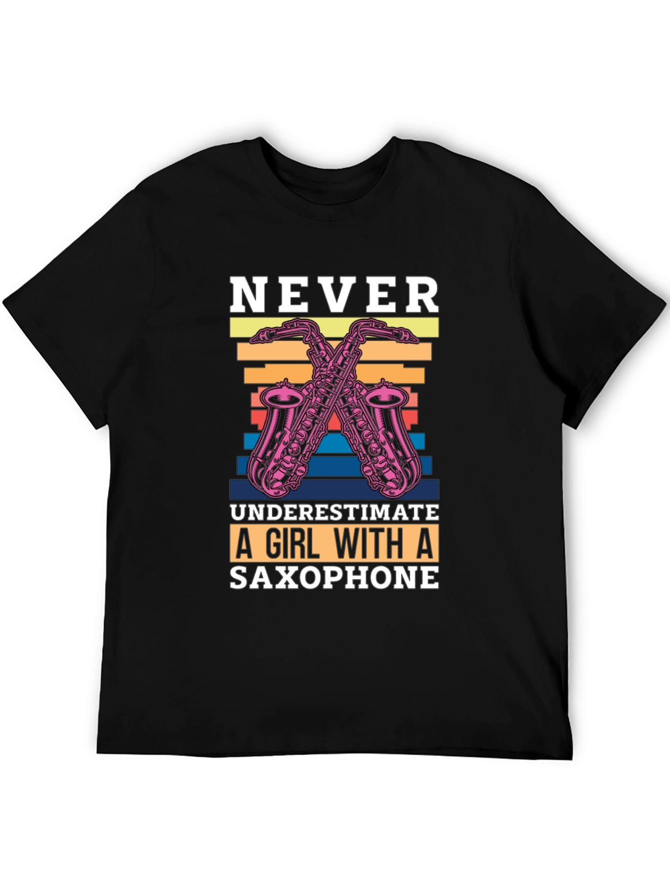 Never Underestimate Saxophone Girl T-Shirt