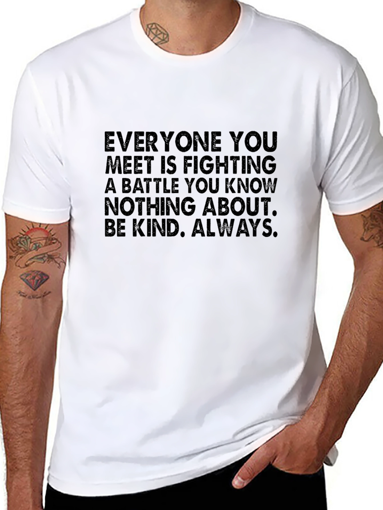 Kindness Message Black T-Shirt