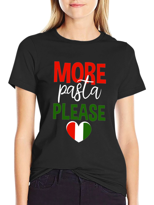 More Pasta Please - Italian Flag Heart T-Shirt