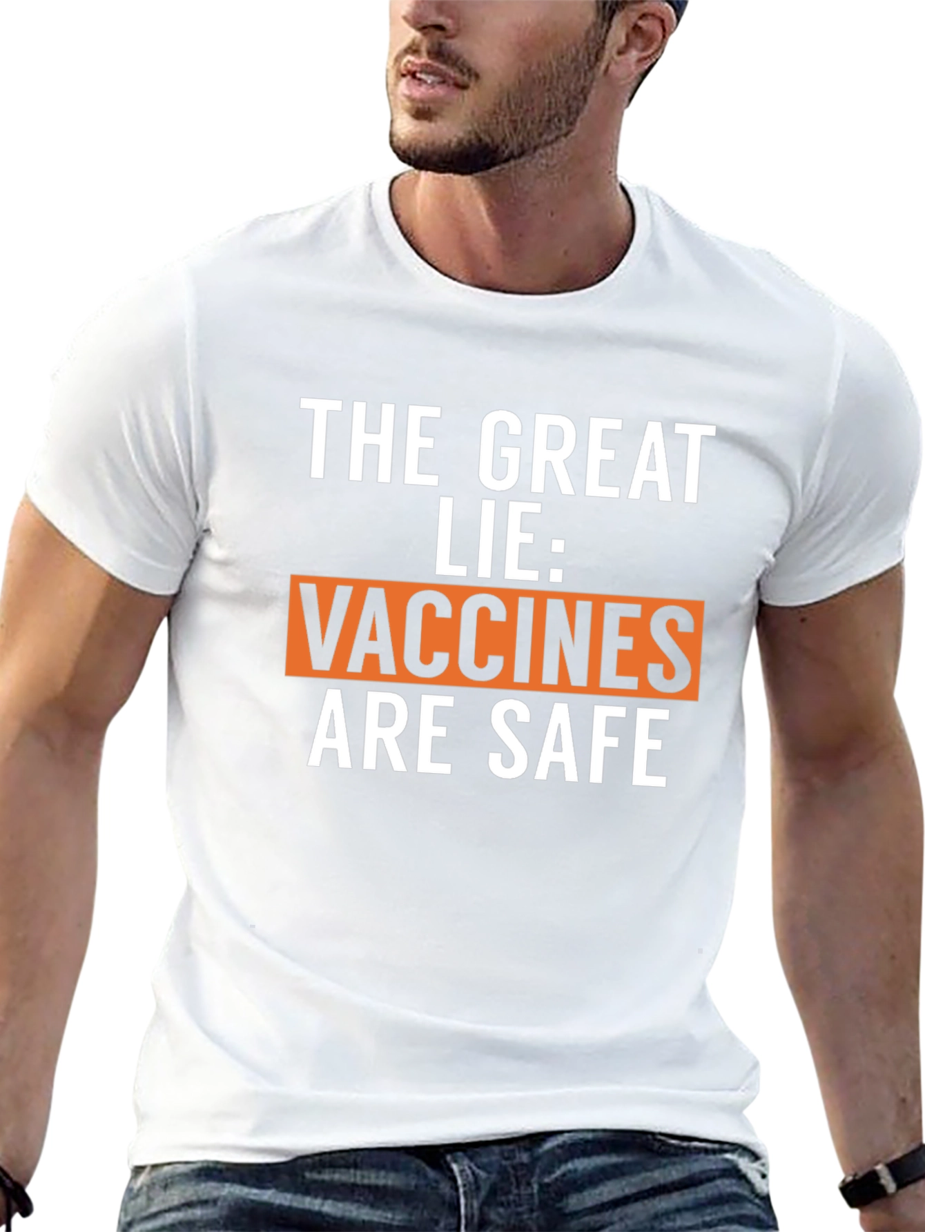 The Great Lie Anti-Vaccine Black Graphic Tee