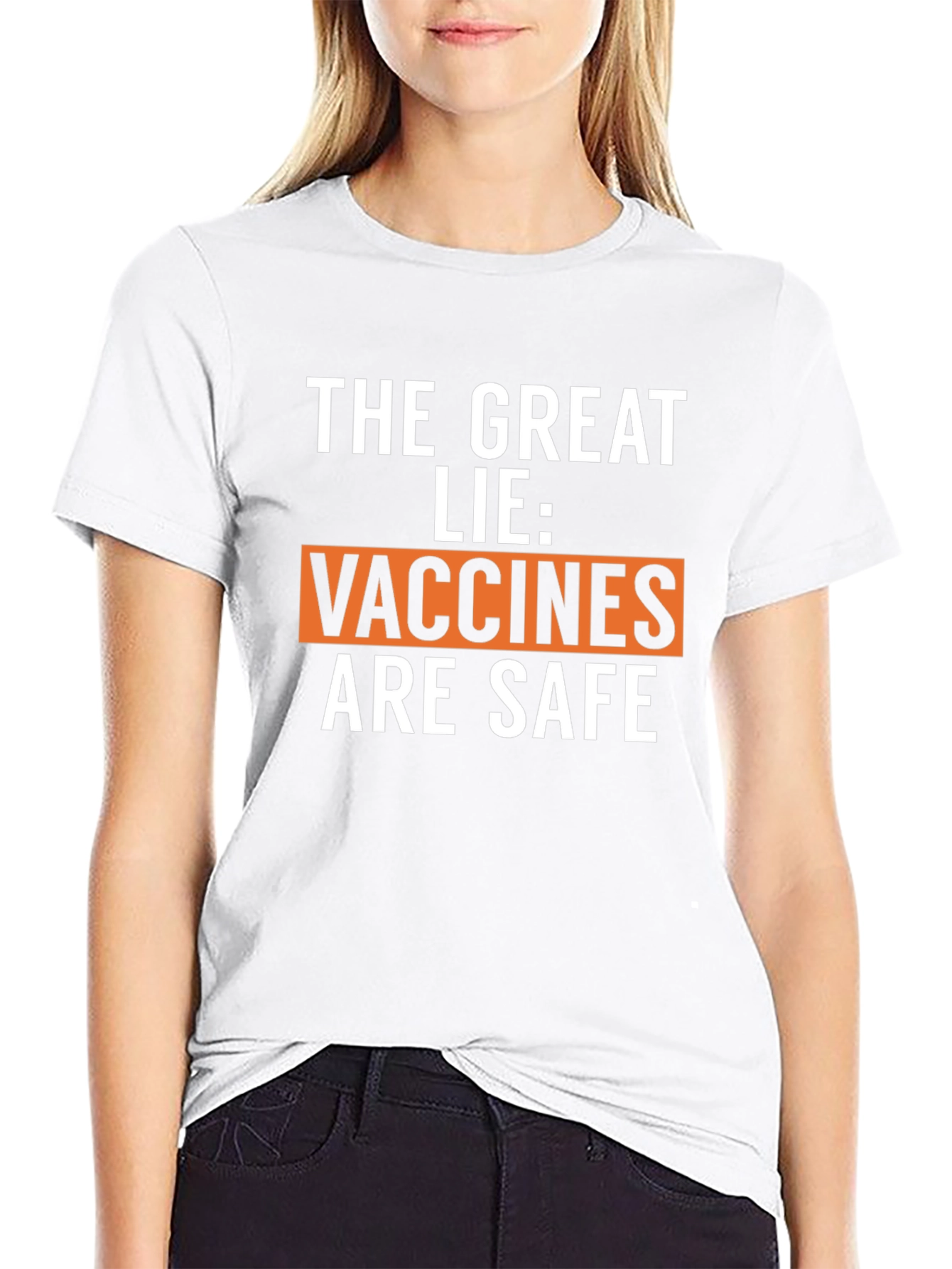 The Great Lie Anti-Vaccine Black Graphic Tee