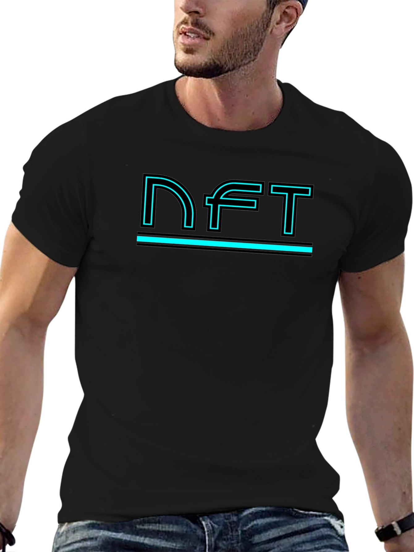 NFT Graphic Tee - Black Crew Neck T-Shirt